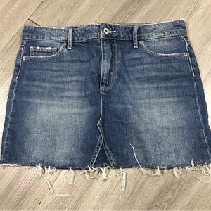 Paige Frayed Hem Denim Skirt - Women’s, Size 29